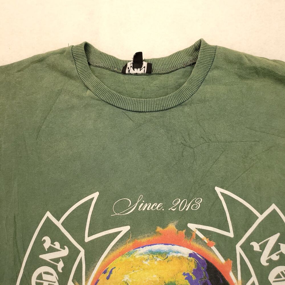 Boohoo Man New Casual Long Sleeve Graphic T Shirt Adult Mens Size M Green